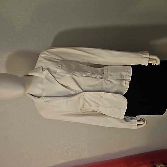 VTG GEORGE ME White Two Button Blazer Jacket Size 16 - Picture 3 of 10